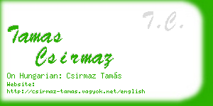 tamas csirmaz business card
